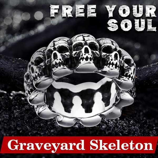 cluster rings beier store 316l stainless steel ring punk skull vintage domineering fashion jewelry llbr8-225r, Golden;silver
cluster rings beier store 316l stainless steel ring punk skull vintage domineering fashion jewelry llbr8-225r, Golden;silver