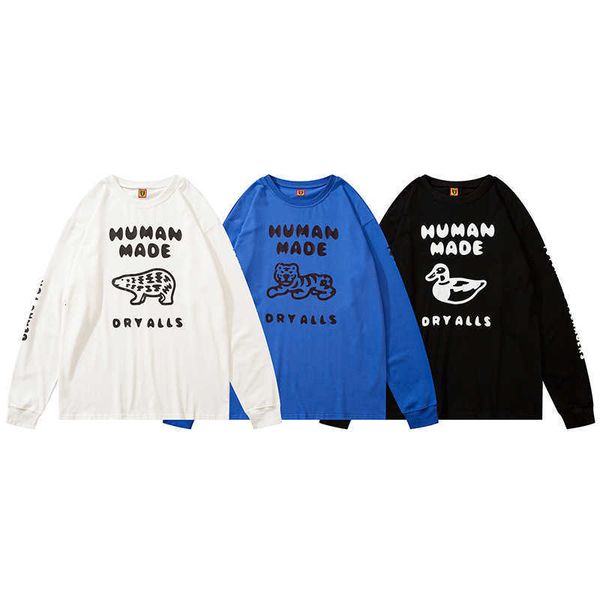 2022 men's and women's quality fashion brand human made chest printed round neck loose casual long sleeve, Black
2022 men's and women's quality fashion brand human made chest printed round neck loose casual long sleeve, Black