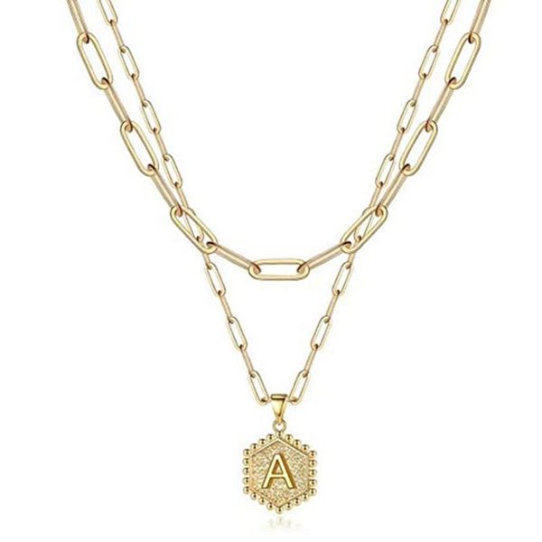 chains dainty layered initial necklaces for women gold plated paperclip chain necklace simple cute hexagon letter pendant, Silver
chains dainty layered initial necklaces for women gold plated paperclip chain necklace simple cute hexagon letter pendant, Silver