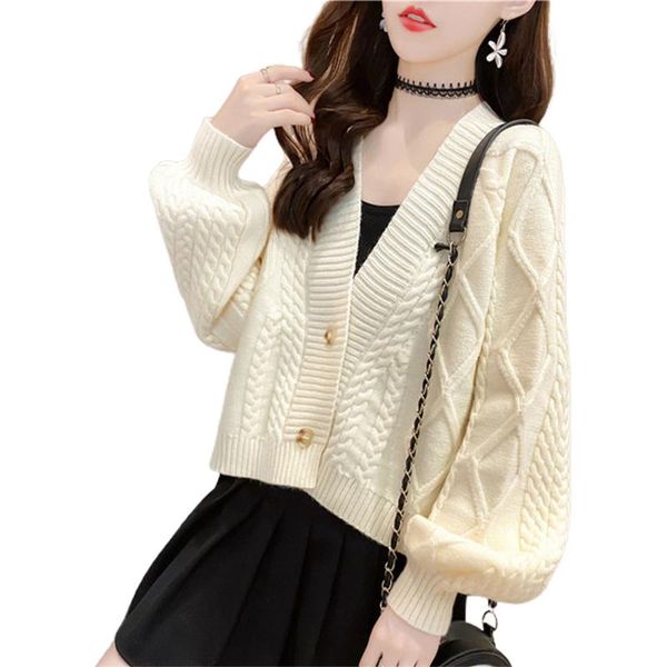 women's knits & tees lady single-breasted knitted jumpers 2021 fall winter women long sleeve knitwear fashion loose solid color cardiga, White
women's knits & tees lady single-breasted knitted jumpers 2021 fall winter women long sleeve knitwear fashion loose solid color cardiga, White