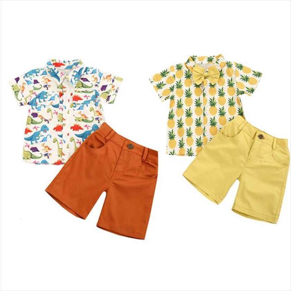 0 4y summer casual boys clothes sets pineapple dinosaur printed short sleeve shirt and with bow tie, White
0 4y summer casual boys clothes sets pineapple dinosaur printed short sleeve shirt and with bow tie, White
