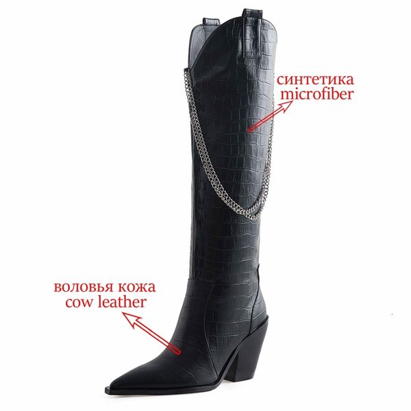 boots krazing pot western boots plus size natural leather gingham chains super high heel pointed toe slip on star knee l18 wk97, Black
boots krazing pot western boots plus size natural leather gingham chains super high heel pointed toe slip on star knee l18 wk97, Black