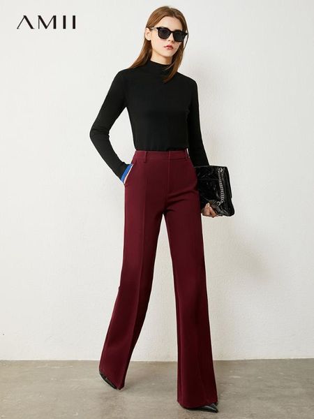 women's pants & capris amii minimalism autumn winter pant fashion causal solid high waist long female 12030450 3uio, Black;white
women's pants & capris amii minimalism autumn winter pant fashion causal solid high waist long female 12030450 3uio, Black;white