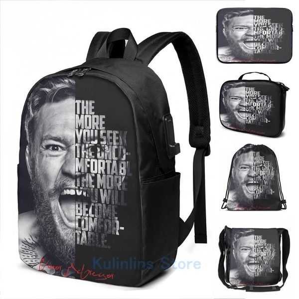 backpack graphic print black and white conor mcgregor motivational poster usb charge men school bags women bag travel laptop
backpack graphic print black and white conor mcgregor motivational poster usb charge men school bags women bag travel laptop
