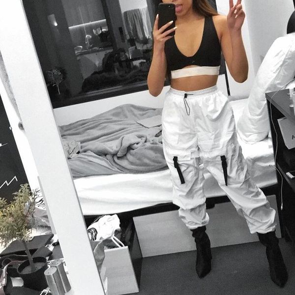 women's pants & capris liva lace up collect high waist cargo trousers women harajuku casual elastic splicing white harem joggers pantal, Black;white
women's pants & capris liva lace up collect high waist cargo trousers women harajuku casual elastic splicing white harem joggers pantal, Black;white