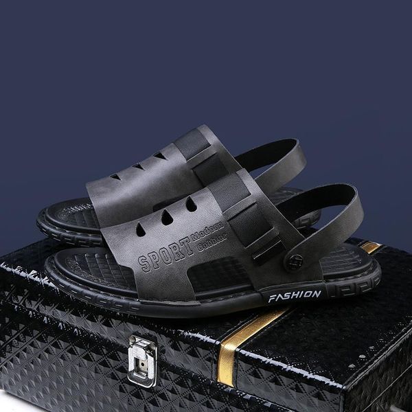 slippers summer breathable men's shoes sandalias de verano para hombre sandals zapatillas zapatos work leather, Black
slippers summer breathable men's shoes sandalias de verano para hombre sandals zapatillas zapatos work leather, Black