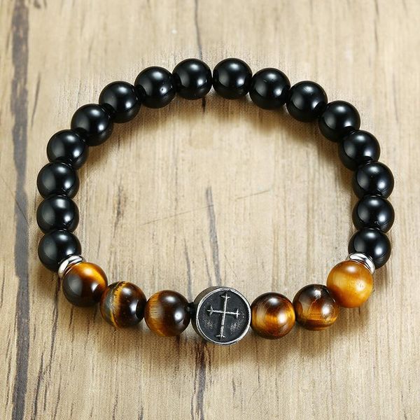 bangle 2021 fashion titanium steel fittings tiger eye stone black agate beaded cross logo personalized bracelet suitable for men
bangle 2021 fashion titanium steel fittings tiger eye stone black agate beaded cross logo personalized bracelet suitable for men