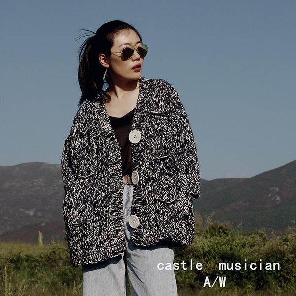 women's knits & tees autumn and winter 2021 thick stick cardigan sweater fashion loose medium long temperament coat women, White
women's knits & tees autumn and winter 2021 thick stick cardigan sweater fashion loose medium long temperament coat women, White