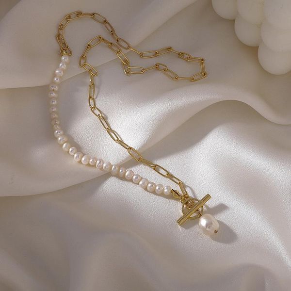 chokers 2021 korean temperament female personality simple chain pearl asymmetry necklace for sweet girl women's jewelry accessories, Golden;silver
chokers 2021 korean temperament female personality simple chain pearl asymmetry necklace for sweet girl women's jewelry accessories, Golden;silver