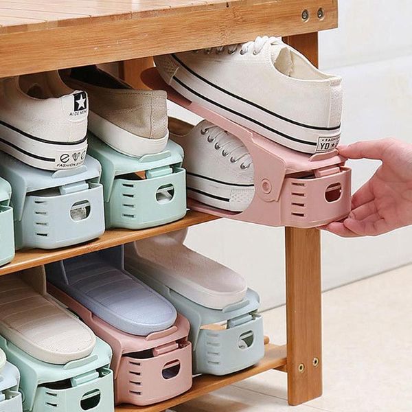 clothing & wardrobe storage adjustable plastic shoe rack stand organizer double shoes organizers shelf for living room space saving cabinet
clothing & wardrobe storage adjustable plastic shoe rack stand organizer double shoes organizers shelf for living room space saving cabinet