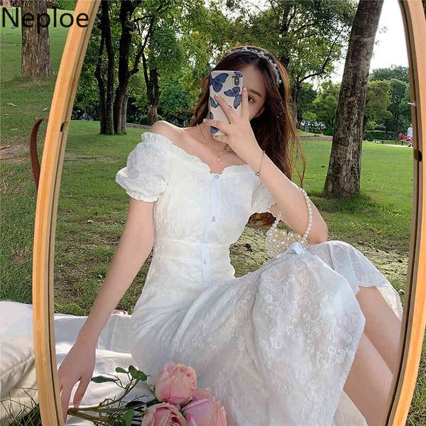 neploe women white dress summer korean robe slash neck puff sleeve beach elegant dresses elegant slim big swing vestidos 210422, Black;gray
neploe women white dress summer korean robe slash neck puff sleeve beach elegant dresses elegant slim big swing vestidos 210422, Black;gray