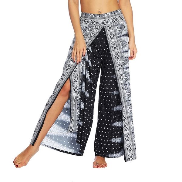 2020 womens palazzo slit wide leg summer casual beach boho print plus size high waist gym yoga pants sweatpants, Black;white
2020 womens palazzo slit wide leg summer casual beach boho print plus size high waist gym yoga pants sweatpants, Black;white