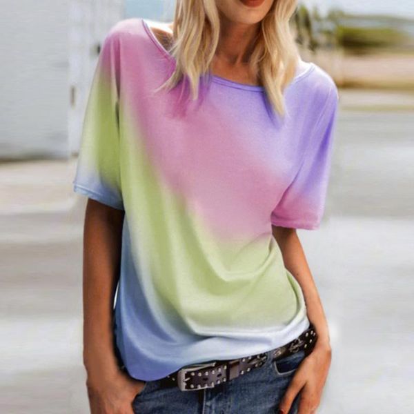 rainbow tie-dye t-shirt women's summer casual o neck short sleeve tee s-xl multicolor t shirt ropa de mujer, White
rainbow tie-dye t-shirt women's summer casual o neck short sleeve tee s-xl multicolor t shirt ropa de mujer, White