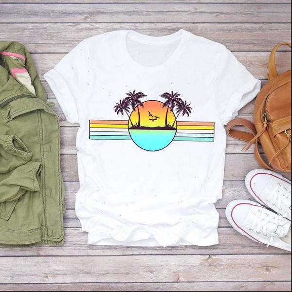 women floral striped cute beach flower fashion summer shirt ladies womens t shirts graphic female tee, White
women floral striped cute beach flower fashion summer shirt ladies womens t shirts graphic female tee, White