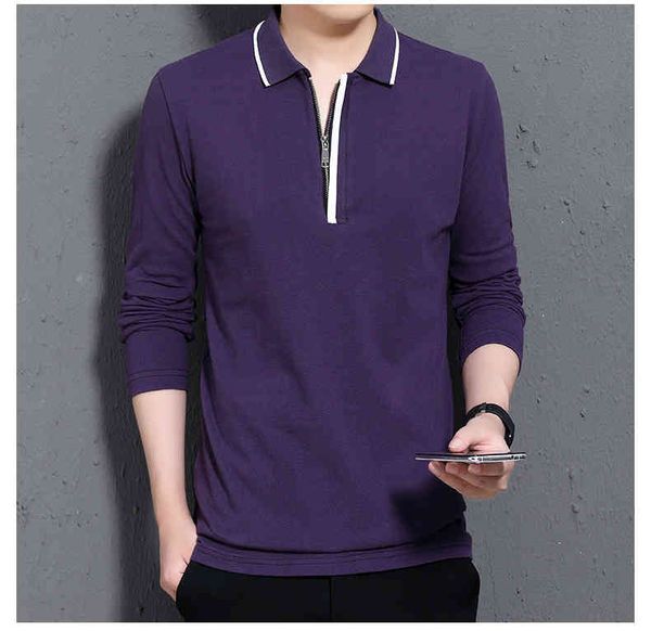 mens lapel neck polo shirt long sleeve autumn wide waisted zipper polos male casual clothes, White;black
mens lapel neck polo shirt long sleeve autumn wide waisted zipper polos male casual clothes, White;black