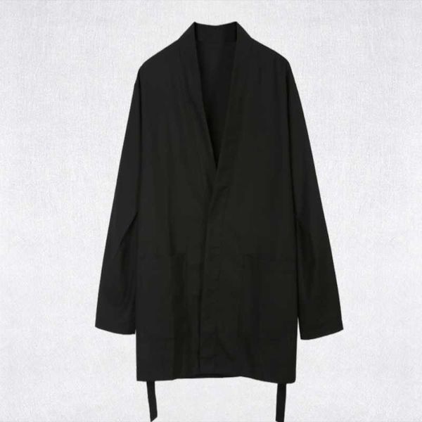 men's trench coats spring and autumn solid color collarless cardigan design big pocket strap three-dimensional cut windbreaker, Tan;black
men's trench coats spring and autumn solid color collarless cardigan design big pocket strap three-dimensional cut windbreaker, Tan;black