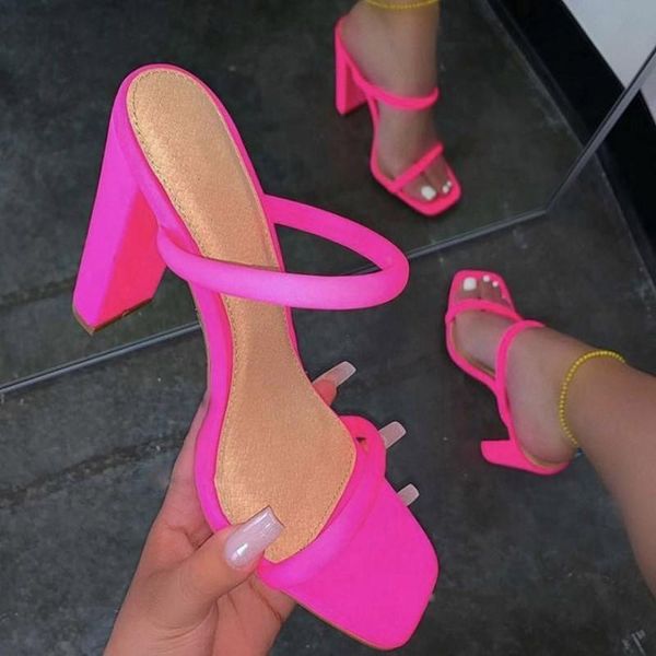 sandals solid fashion ladies open square toe chunky high heel slip-on slippers women home outside summer shoes erft, Black
sandals solid fashion ladies open square toe chunky high heel slip-on slippers women home outside summer shoes erft, Black