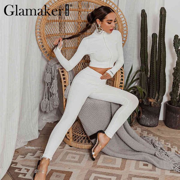 glamaker long sleeve turtleneck two-piece suit casual fashion embroidery letter print sportwear sets women winter autumn suits 210414, Black;white
glamaker long sleeve turtleneck two-piece suit casual fashion embroidery letter print sportwear sets women winter autumn suits 210414, Black;white
