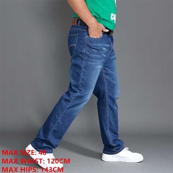 classic jeans men spring long pants plus size 44 48 high waist elastic lightweight summer denim trousers smart casual jean 211106, Black;brown
classic jeans men spring long pants plus size 44 48 high waist elastic lightweight summer denim trousers smart casual jean 211106, Black;brown
