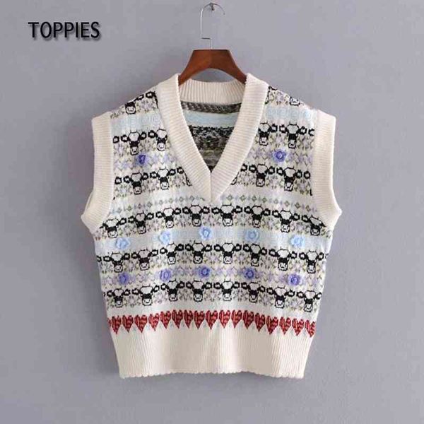 ies jacquard sweater vest women knitted casual v-neck waistcoat female sleeveless vest jacket 210412, White;black
ies jacquard sweater vest women knitted casual v-neck waistcoat female sleeveless vest jacket 210412, White;black