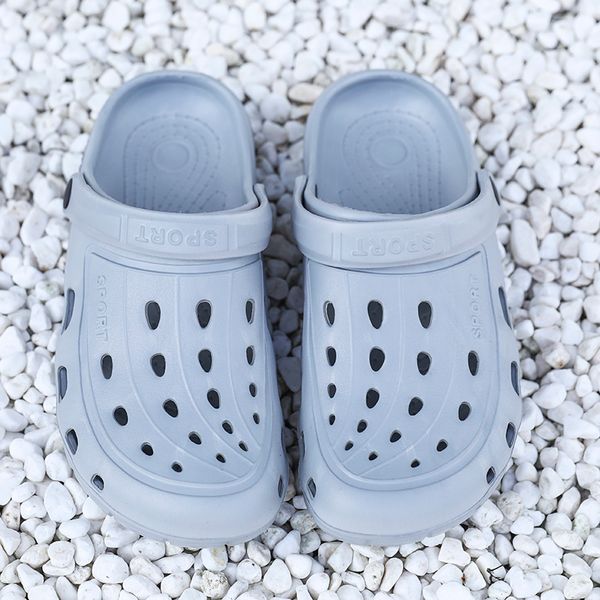women sandals women summer beach outdoor light slides casual shoes flip flops slippers men outdoor beach shoes hole shoes, Black
