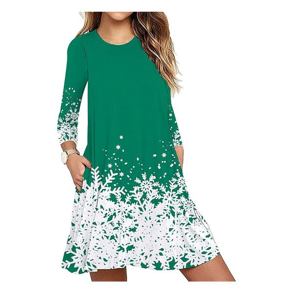 christmas women's dress hedging goddess temperament loose women, Black;gray
christmas women's dress hedging goddess temperament loose women, Black;gray