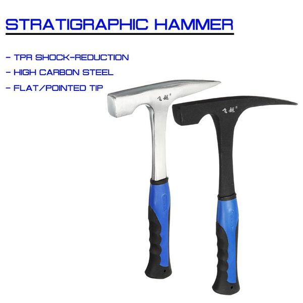 hand tools hammer high carbon steel geological stratigraphic rock pick geology prospecting flat/pointed tip reduction
hand tools hammer high carbon steel geological stratigraphic rock pick geology prospecting flat/pointed tip reduction