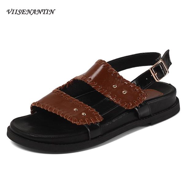 sandals fashion all-match casual retro roman shoes summer open-toed thick-soled brown sports women, Black
sandals fashion all-match casual retro roman shoes summer open-toed thick-soled brown sports women, Black