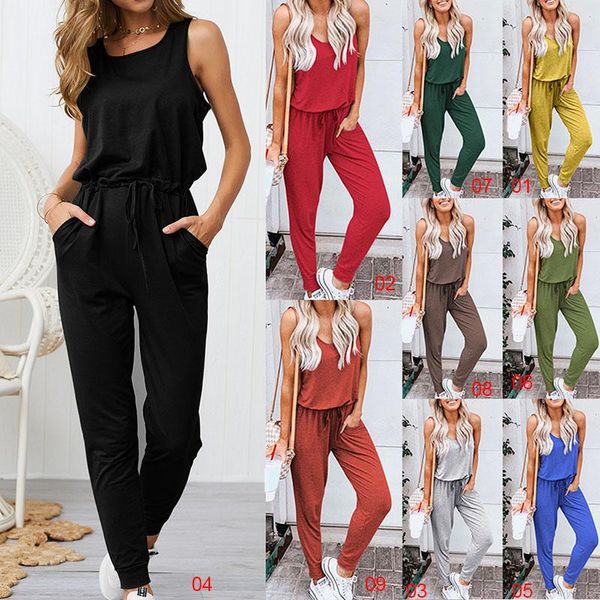 women's jumpsuits & rompers women british style solid color casual slim bodysuit round neck sleeveless lace up ladies jumpsuit for summ, Black;white
women's jumpsuits & rompers women british style solid color casual slim bodysuit round neck sleeveless lace up ladies jumpsuit for summ, Black;white