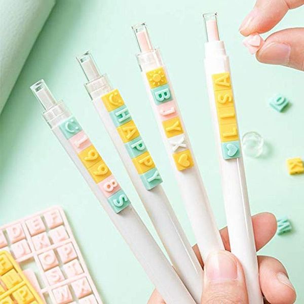 gel pens 0.5mm black pen creative letter stitching design student reduce pressure writing stationery supplies
gel pens 0.5mm black pen creative letter stitching design student reduce pressure writing stationery supplies