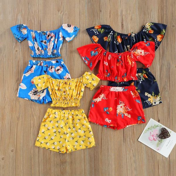 baby girls floral print clothes set, short sleeve off-shoulder with buttons + elastic waist pants clothing sets, White
baby girls floral print clothes set, short sleeve off-shoulder with buttons + elastic waist pants clothing sets, White