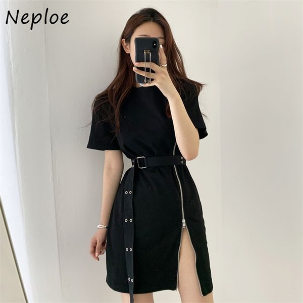 o neck pullover long sleeve black dress women side split zipper design short vestidos spring slim robe 210422, Black;gray
o neck pullover long sleeve black dress women side split zipper design short vestidos spring slim robe 210422, Black;gray