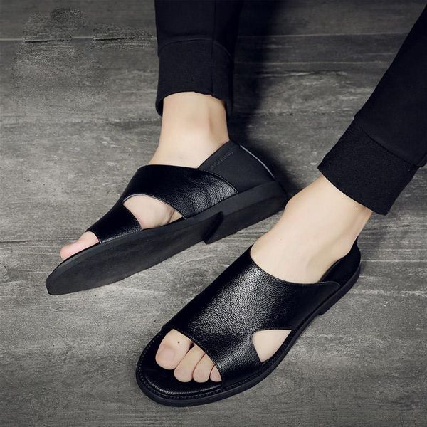 slippers summer men sandals leather 's casual shoes soft beach outdoor comfortable zapatos hombre iitq, Black
slippers summer men sandals leather 's casual shoes soft beach outdoor comfortable zapatos hombre iitq, Black