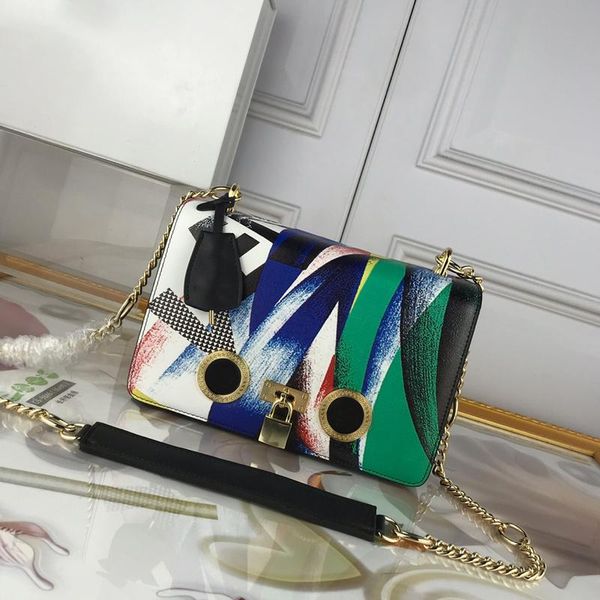 woman bags genuine leather bag chain