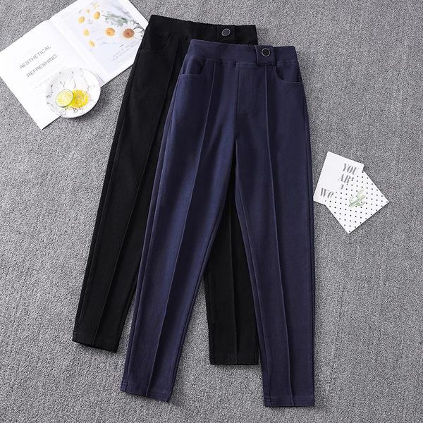 women's pants & capris plus size women spring autumn long high waist solid straight female pencil with pockets slim casual trousers, Black;white
women's pants & capris plus size women spring autumn long high waist solid straight female pencil with pockets slim casual trousers, Black;white