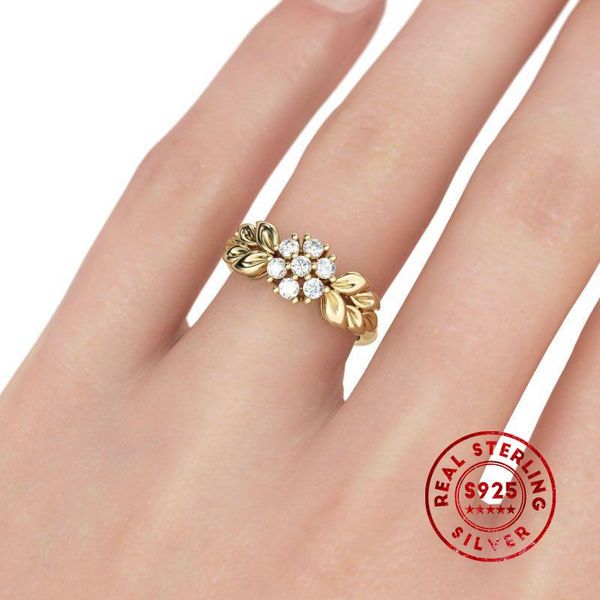 cluster rings ring women silver 925 jewelry golden flower fashion elegant love for life couple fit anniversary banquet engagement party, Golden;silver
cluster rings ring women silver 925 jewelry golden flower fashion elegant love for life couple fit anniversary banquet engagement party, Golden;silver
