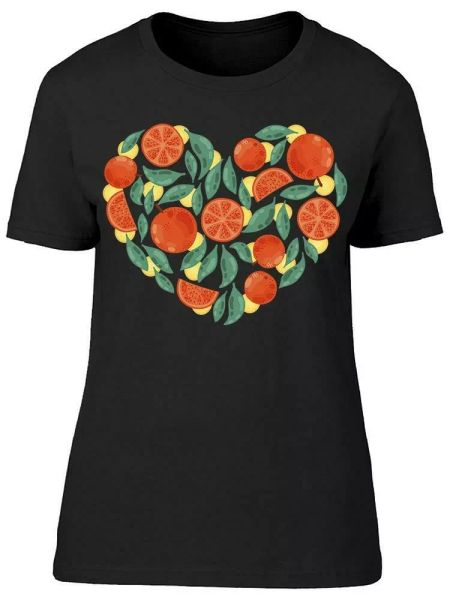 heart of citrus tee women's -image by shutterstock women's t-shirt, White;black 
heart of citrus tee women's -image by shutterstock women's t-shirt, White;black