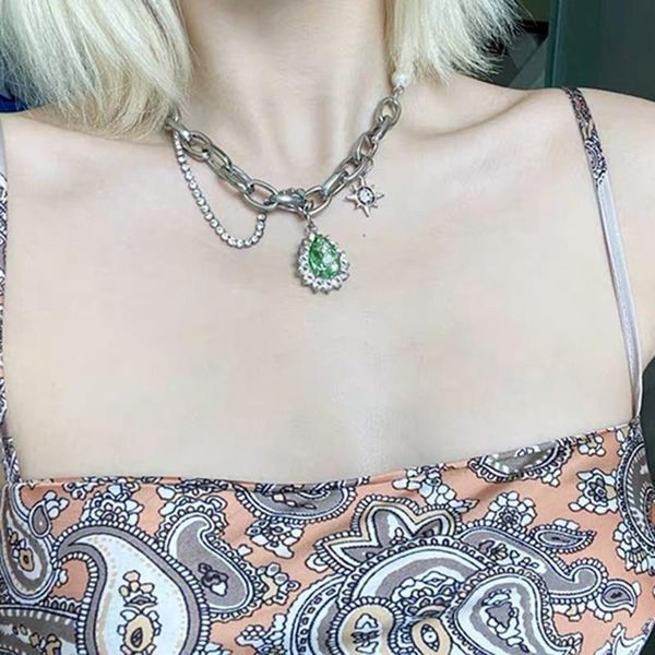 fashion design inlaid gemstone necklace for ladies party alloy trend style splicing pearl pendant necklaces, Silver
fashion design inlaid gemstone necklace for ladies party alloy trend style splicing pearl pendant necklaces, Silver