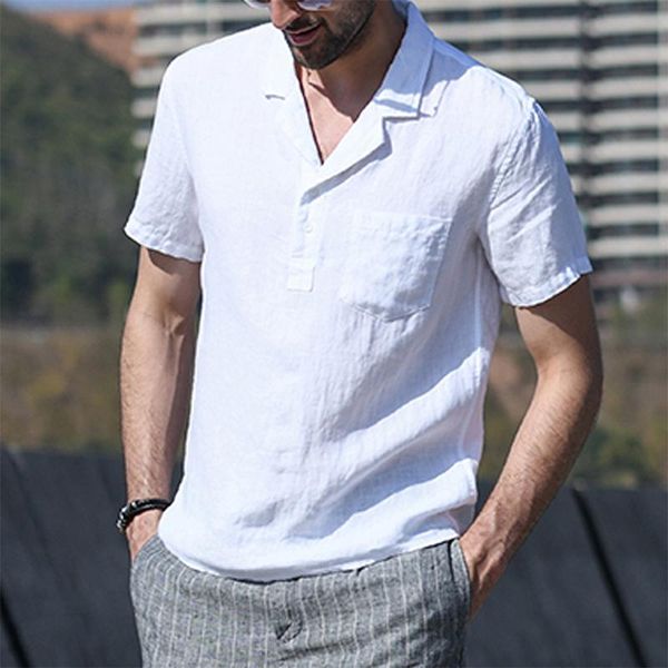 men's casual shirts linen shirt vintage chinese style lapel slim fashion cotton, White;black 
men's casual shirts linen shirt vintage chinese style lapel slim fashion cotton, White;black