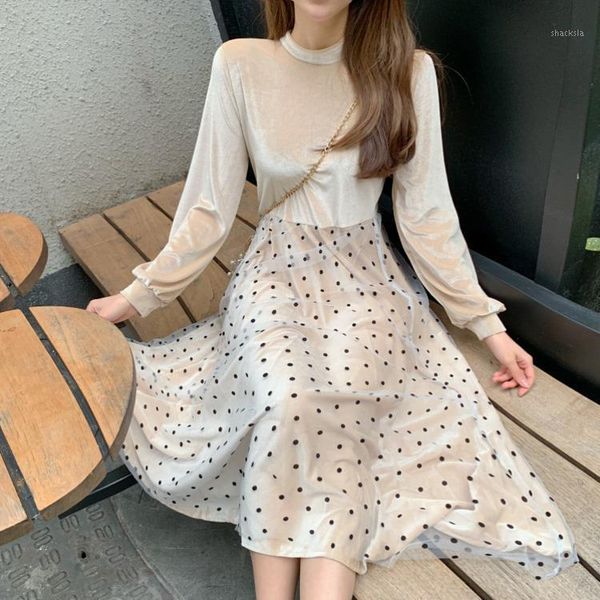 fashion tide spring retro pleuche patchwork dot mesh hemline dress for women korean style casual qf275 dresses, Black;gray
fashion tide spring retro pleuche patchwork dot mesh hemline dress for women korean style casual qf275 dresses, Black;gray