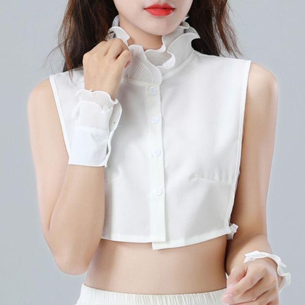 neck ties 2021 women sweet layer agaric ruffles stand false fake collar button down half-shirt, Blue;purple
neck ties 2021 women sweet layer agaric ruffles stand false fake collar button down half-shirt, Blue;purple