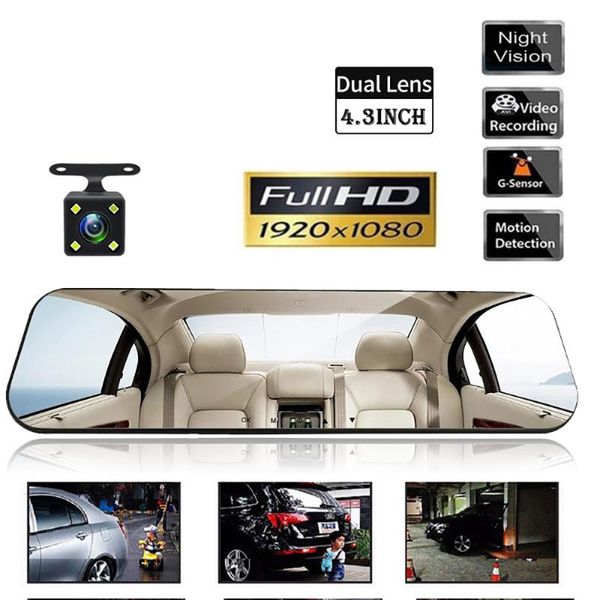 4.3 inch full hd 1080p dual lens car dvr rearview mirror camera auto driving video recorder dash cam night vision dvrs
4.3 inch full hd 1080p dual lens car dvr rearview mirror camera auto driving video recorder dash cam night vision dvrs
