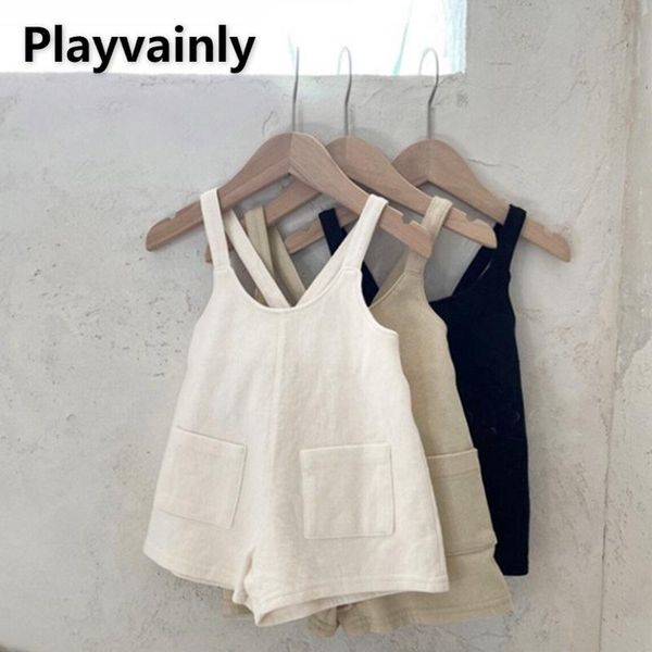 jumpsuits 2021 korean style summer boys girls overalls solid color wide leg pockets shorts loose casual children clothes e485, Blue
jumpsuits 2021 korean style summer boys girls overalls solid color wide leg pockets shorts loose casual children clothes e485, Blue