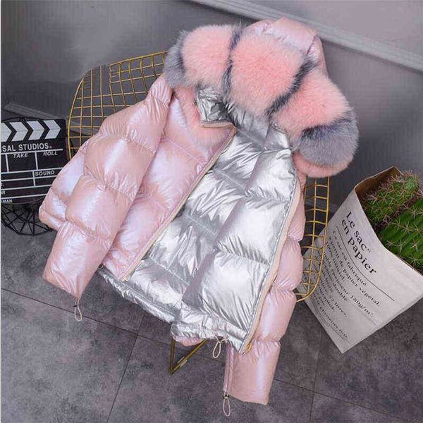 real fur coat natural collar winter jacket women loose short down white duck thick warm parka 211118, Black
real fur coat natural collar winter jacket women loose short down white duck thick warm parka 211118, Black