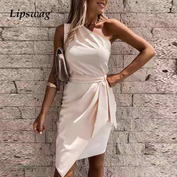 2021 elegant lace-up belt office lady dress casual summer women solid mini dress one shoulder sleeveless party dresses 3xlhigh quality, Black;gray
2021 elegant lace-up belt office lady dress casual summer women solid mini dress one shoulder sleeveless party dresses 3xlhigh quality, Black;gray
