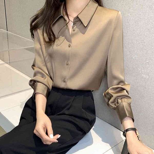 formal solid female shirts summer women basic long sleeve blouse office lady turn down collar button loose clothing 210416, White
formal solid female shirts summer women basic long sleeve blouse office lady turn down collar button loose clothing 210416, White