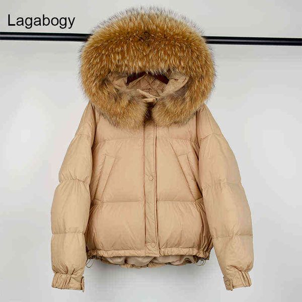 lagabogy winter women natural raccoon fur white duck down coat female hooded warm puffer jacket loose parkas snow outwear 211130, Black
lagabogy winter women natural raccoon fur white duck down coat female hooded warm puffer jacket loose parkas snow outwear 211130, Black