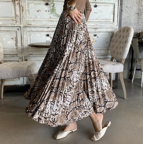 skirts leopard printed pleated skirt women retro elegant high waist femme a-line long womens for ladies, Black
skirts leopard printed pleated skirt women retro elegant high waist femme a-line long womens for ladies, Black