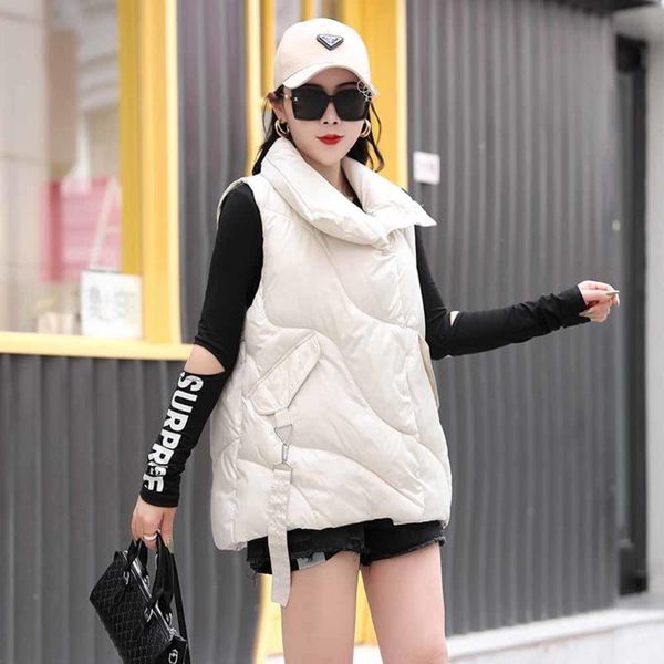 women's vests autumn winter down cotton large size vest short style 2021 slim fashion stand-up collar white jacket sleeveless, Black;white
women's vests autumn winter down cotton large size vest short style 2021 slim fashion stand-up collar white jacket sleeveless, Black;white