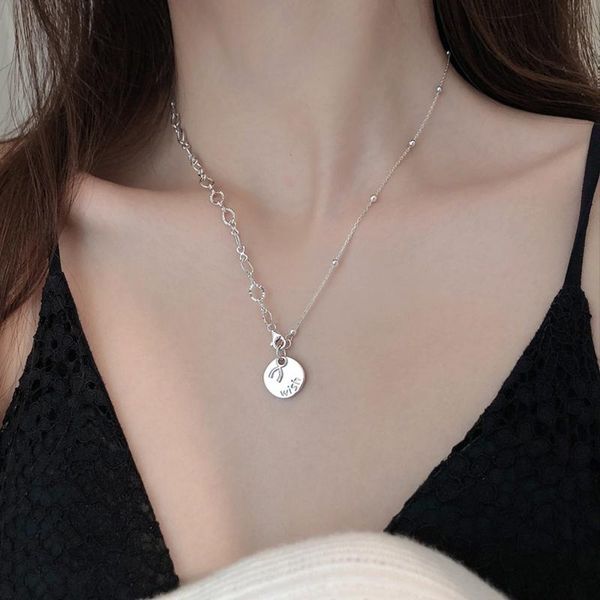 chains yaologe 925 sterling silver necklace round tag pendant long section jewelry lady party accessories
chains yaologe 925 sterling silver necklace round tag pendant long section jewelry lady party accessories